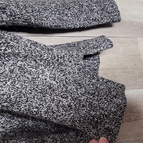 🛍Eddie Bauer Womens L Wool‎ Black White Heathered Long Sleeve Turtleneck Warm - Picture 5 of 5